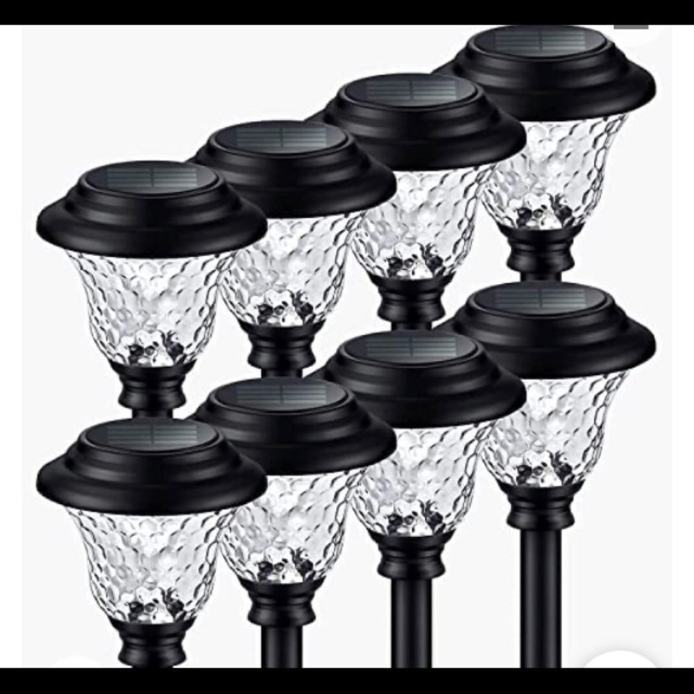 Balhvit Glass Solar Lights Outdoor, 8 Pack NIB never opened